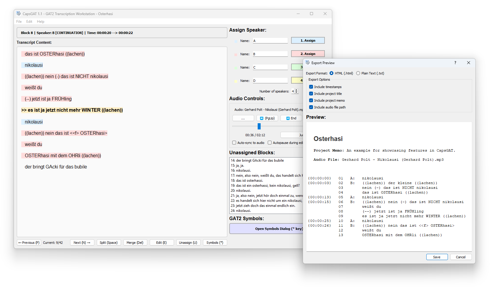 Screenshot of CapsGAT 1.1